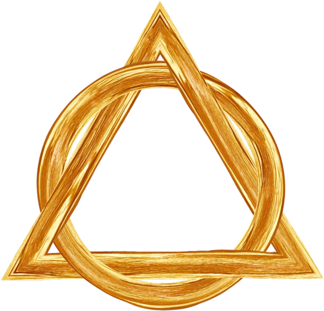 a golden star of david on a black background, a digital rendering, symbolism, celtic braid, made of wood, triangle inside circle, hermetic