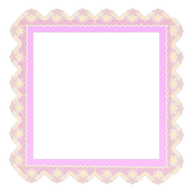 a pink lace frame on a black background, a digital rendering, 3 2 x 3 2, pierced, shaky, very low quality