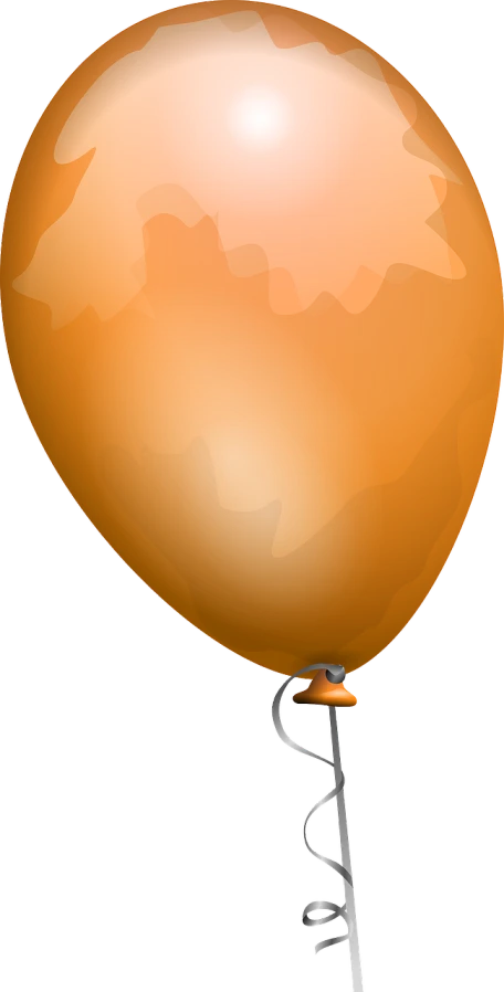 an orange balloon with a string attached to it, a raytraced image, zbrush central, !!! very coherent!!! vector art, goose, wide screenshot, 3/4 view from below