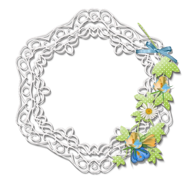 a wreath of flowers and butterflies on a black background, a digital rendering, inspired by Margaret Brundage, metal lace, willowy frame, round background, svg illustration