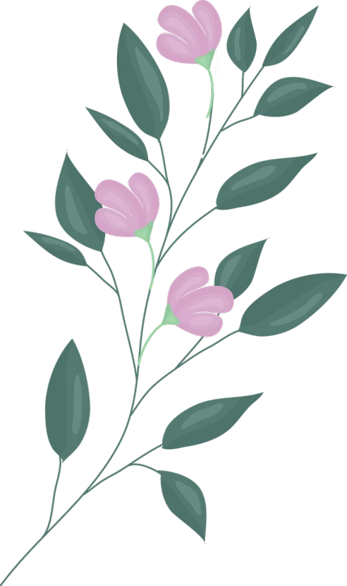 a pink flower with green leaves on a black background, inspired by Masamitsu Ōta, deviantart, tileable, background image, hand - drawn animation, magnolia stems