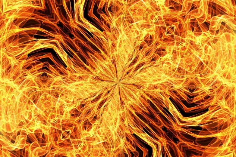 a close up of a fire on a black background, by Jon Coffelt, digital art, coherent symmetrical artwork, solar flares, mobile wallpaper, spaghettification