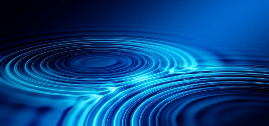 a close up of blue circles on a black background, digital art, pexels, rippling water, lines of energy, 8k vertical wallpaper, phone background