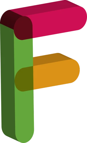a colorful letter f on a black background, a screenshot, constructivism, streetlight, without text, zoomed in, single long stick