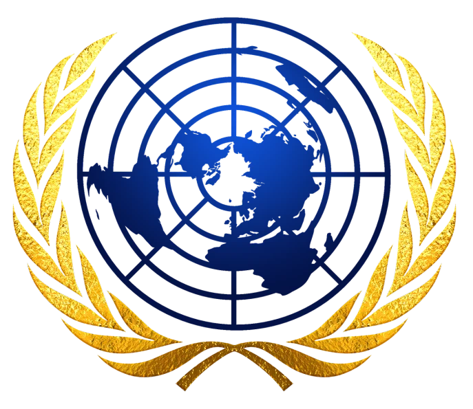 the united nations logo on a black background, by Scott M. Fischer, unilalianism, wearing golden laurel wreath, gmod, 2 0 1 0 photo, fan art