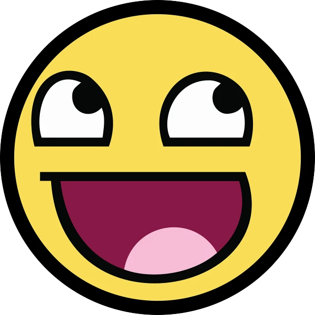 a smiley face with a wide open mouth, a picture, reddit, mingei, beautiful!!!!!!!!!!!!, awesomenes, hey