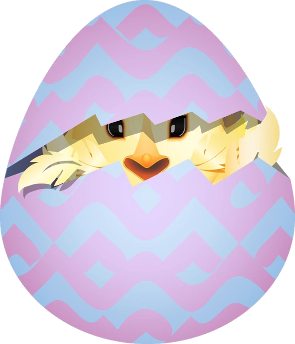 a close up of an egg with a bird's face, an illustration of, digital art, polygonal, easter, mascot illustration, feather