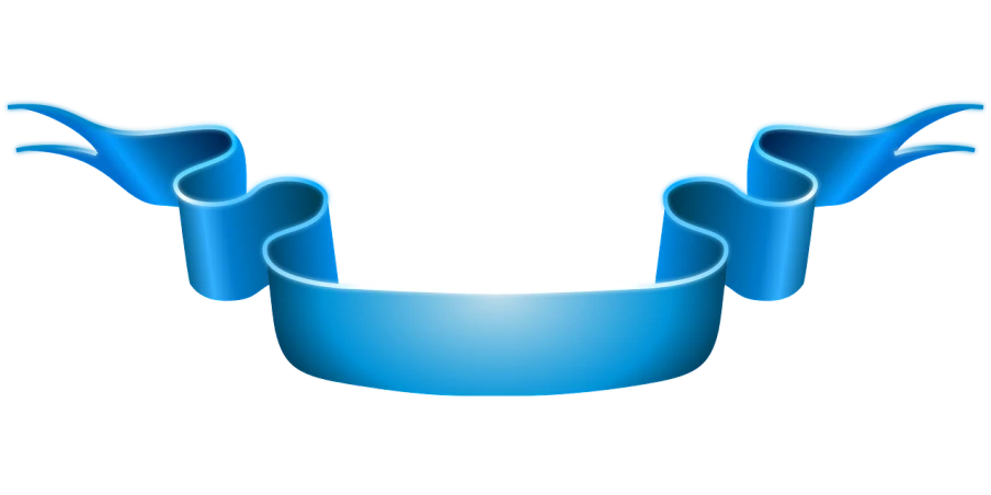 a blue ribbon on a black background, a computer rendering, inspired by Otakar Sedloň, deviantart, plasticien, bracelets, top half of body, rounded, light-blue