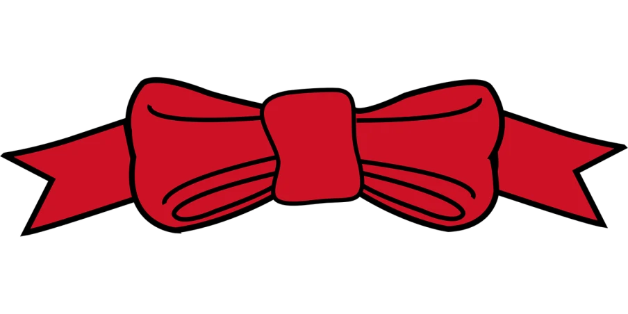 a red bow on a black background, by Andrei Kolkoutine, pop art, walt disney style, black outline, banner, avatar image