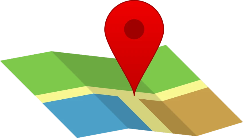 a map with a red pin on it, pixabay, flat color, dark. no text, lowres, rectangular