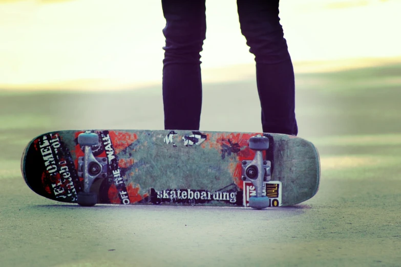 a person standing on top of a skateboard, a picture, by Jakob Gauermann, shutterstock, wallpaper”, shallow dof, half body photo, marker”