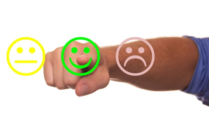 a close up of a person pointing a finger at a smiley face, a picture, trending on pixabay, institutional critique, they are unhappy, on white background, a green, customers