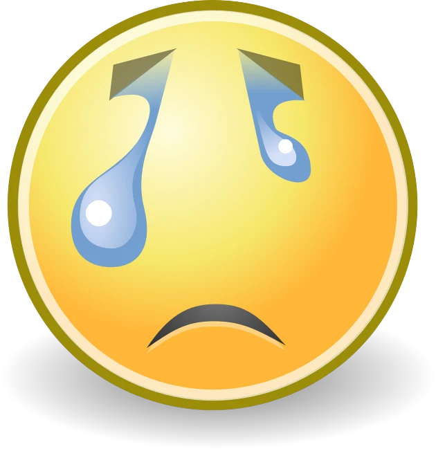 a yellow smiley face with a tear coming out of it, a cartoon, mingei, sad men, tear drop, 2 0, !face