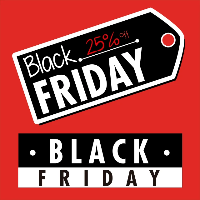 a black friday sale sign on a red background, by Mirko Rački, shutterstock, hurufiyya, flat illustration, 2 5 yo, isolated on white background, bottom angle