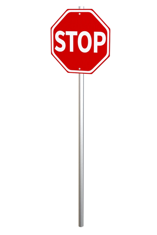 a red stop sign sitting on top of a metal pole, a digital rendering, by Jan Rustem, on black background, action post, cad, standup