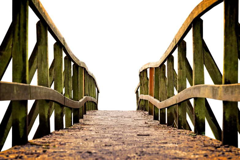 a close up of a wooden bridge with a black background, a picture, by Jesper Knudsen, shutterstock, walking out of a the havens gate, infinite corridor, deteriorated, steps