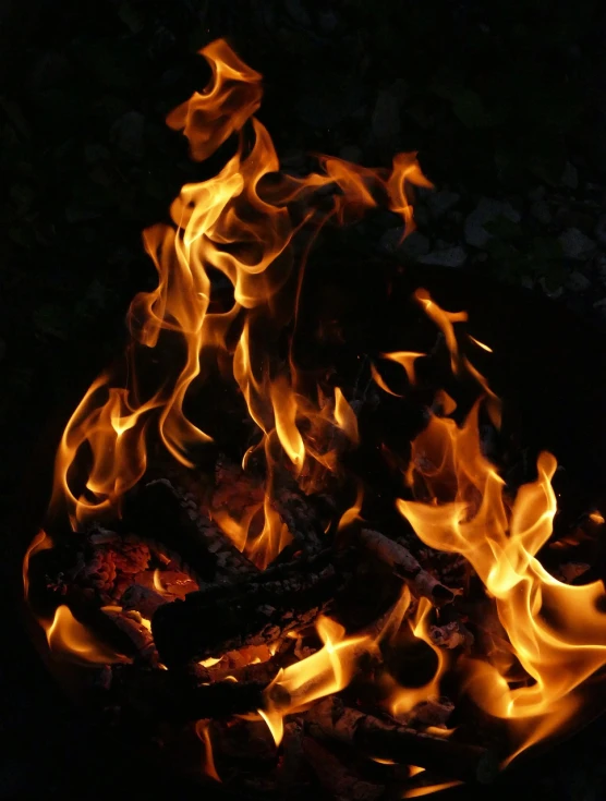 a close up of a fire in the dark, a picture, figuration libre, summer night, closeup photo, fire and brimstone, triumphant