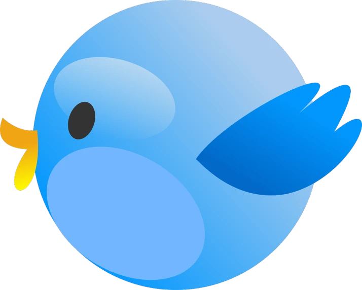 a blue bird with a yellow beak, an illustration of, flickr, mingei, some spherical, simple cartoon style, ( side ) profile, twitter