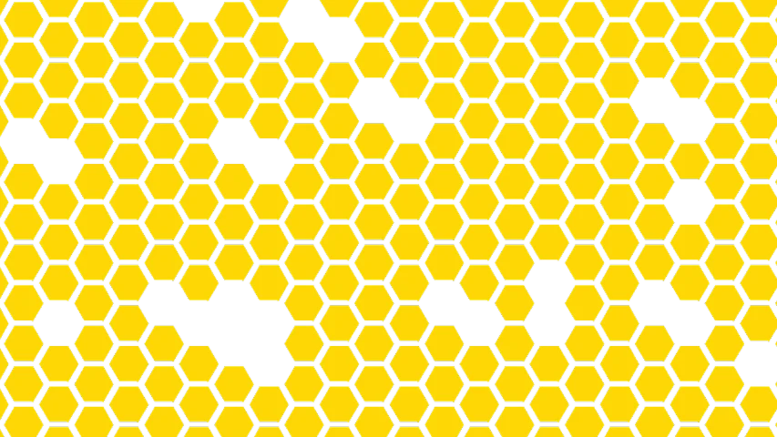a pattern of black and yellow hexagons on a yellow background, bee movie, 🐝👗👾, james webb space telescope, hi resolution