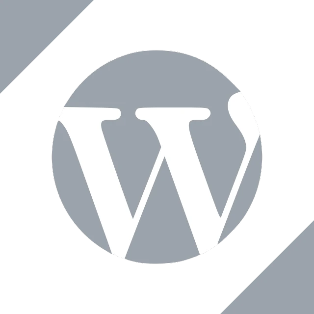 the wordpress logo on a gray and white background, by Matthias Weischer, retro stylised, webdesign icon for solar carport, remove duplicate content!!!!, woods