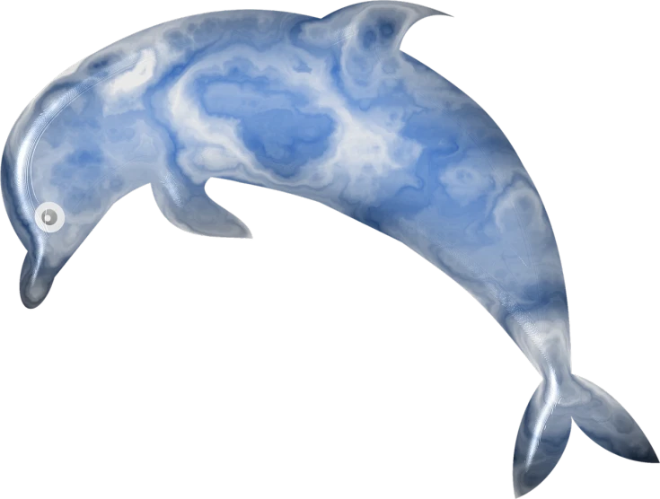 a close up of a dolphin on a black background, a digital rendering, inspired by Roger Dean, graffiti, tie-dye, blue gray, high res, made with photoshop