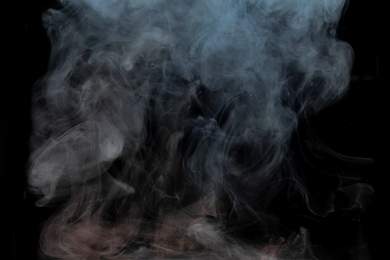 a close up of smoke on a black background, digital art, inspired by Anna Füssli, shutterstock, background image, floor fog, smogpunk, colored fog