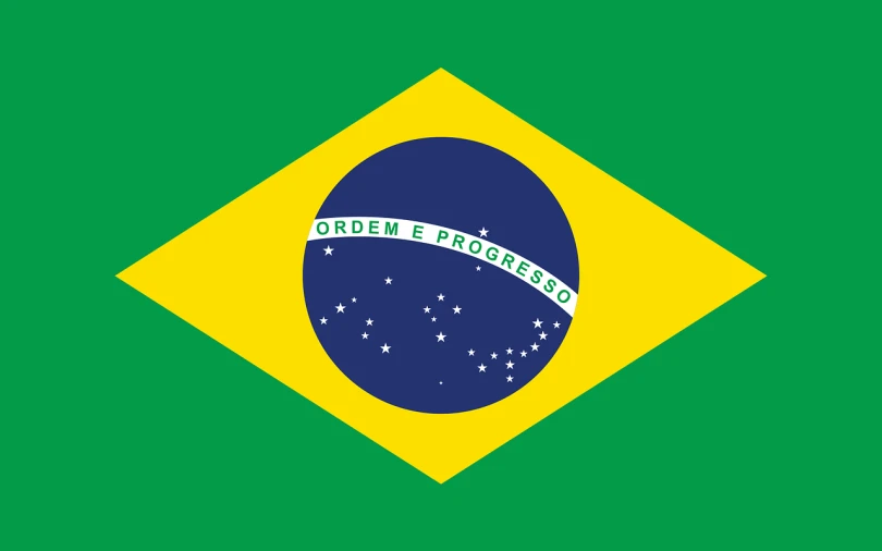 the flag of brazil on a green background, inspired by João Artur da Silva, register, edu souza, broadshouldered, circular