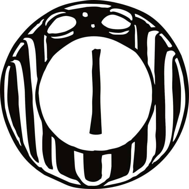 a black and white image of a knife and fork, a tattoo, inspired by Itō Jakuchū, hurufiyya, black backround. inkscape, worm round mouth, trimmed with a white stripe, nightlight