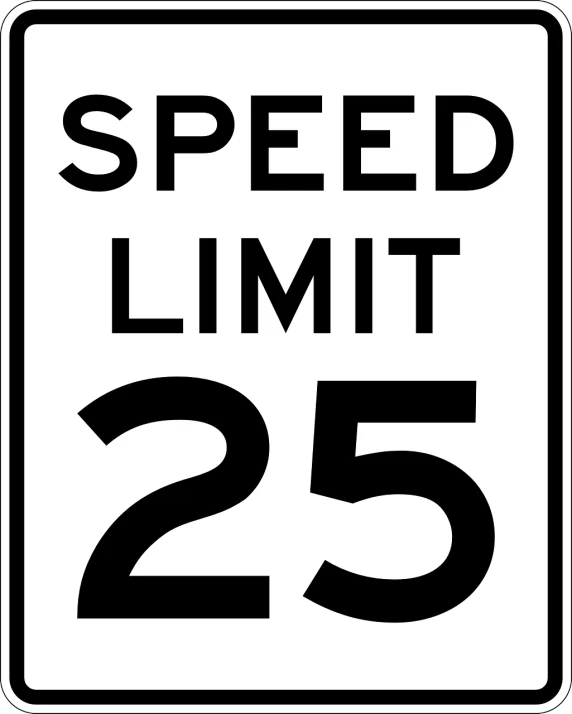 a speed limit sign on a white background, a portrait, by Scott M. Fischer, pixabay, minimalism, 25 years old, black and white vector art, limited time offer, she is 2 3