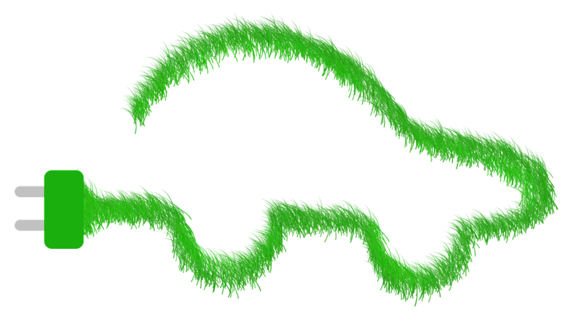 a green plug plugged into a black background, a digital rendering, inspired by Slava Raškaj, reddit, generative art, long curly fur, grass. kodak, simple path traced, serpentine curve!!!