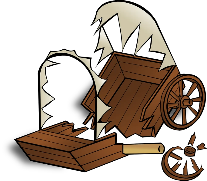 a wooden box sitting on top of a table, concept art, attack vector, carriage, dark. no text, saw teeth