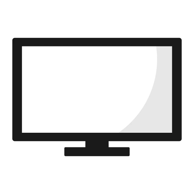 a flat screen tv sitting on top of a table, pixabay, computer art, black backround. inkscape, icon black and white, hd footage, solid black #000000 background