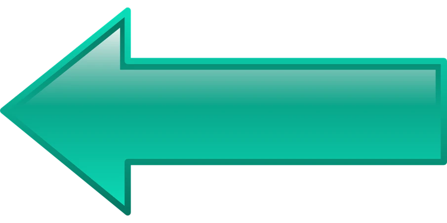 a green arrow pointing to the right, deviantart, turquoise, full view blank background, background bar, cad