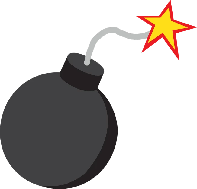 a bomb with a star on it, inspired by Irvin Bomb, pokemon military drill, dark. no text, casting fireball, black