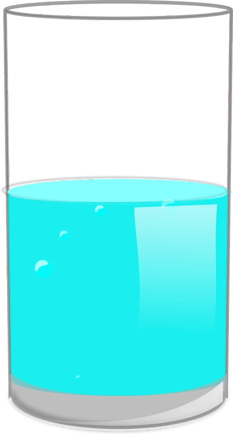 a glass of water on a black background, an illustration of, by Taiyō Matsumoto, gradient cyan, sink ( ( ( fish tank ) ) ) ) ), cell animation, iv pole