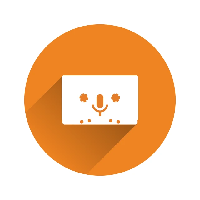 an orange circle with a smiley face on it, an album cover, by Kuno Veeber, reddit, mingei, cassette, vector graphics icon, aussie, flat icon