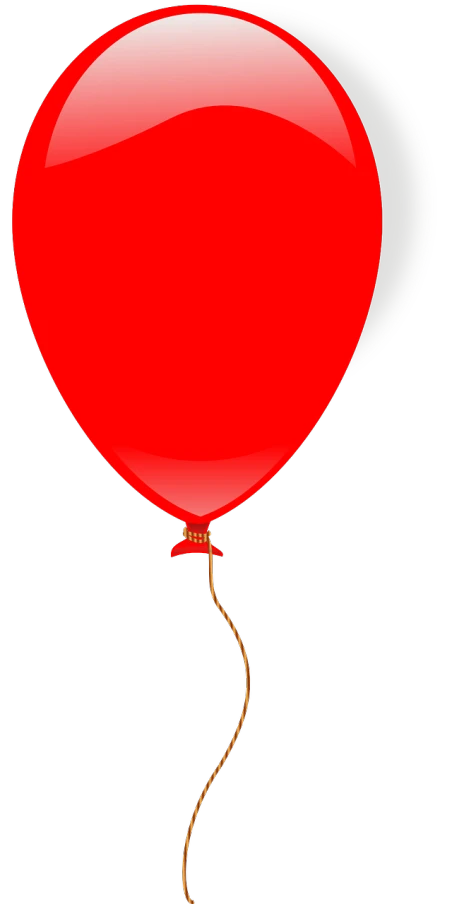a red balloon with a string attached to it, by Tadeusz Makowski, pixabay, sōsaku hanga, drawn in microsoft paint, red and black flags, cone, !!!! cat!!!!