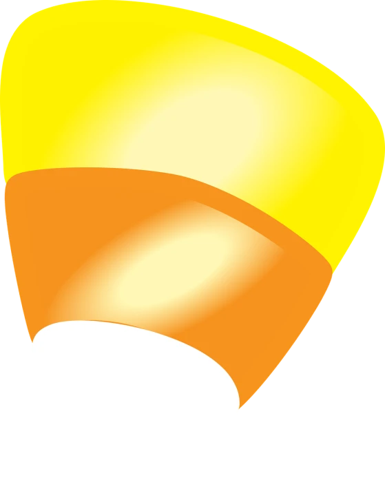 a yellow and white candy corn on a black background, a cartoon, made in paint tool sai2, yellow street lights, high res, cornucopia