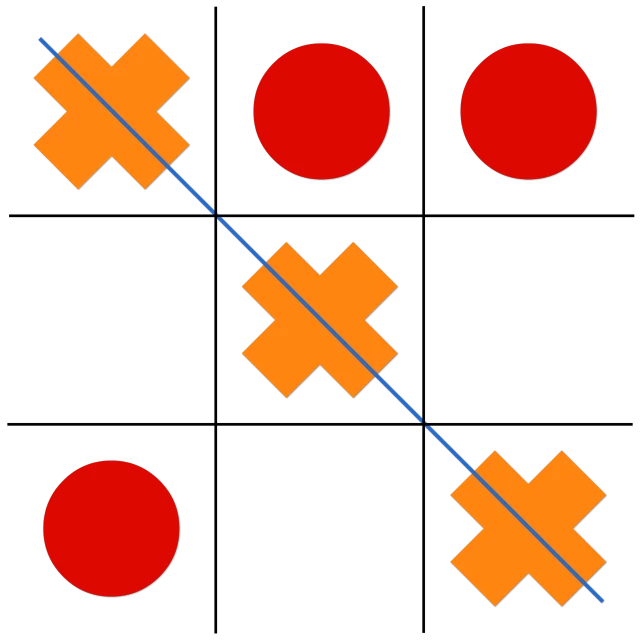 a black background with red and orange circles and crosses, by Aleksander Kotsis, context art, rule of threes, piping, path based unbiased rendering, three fourths view