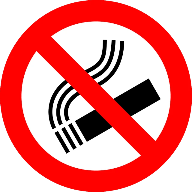 a no smoking sign on a white background, shutterstock, sōsaku hanga, wikimedia, made in adobe illustrator, 2 0 1 0 photo