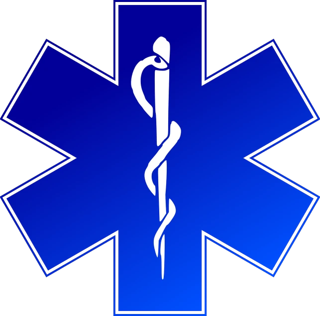 a medical symbol of the emergency star of life, pixabay, no gradients, royal-blue, family photo, photo photo