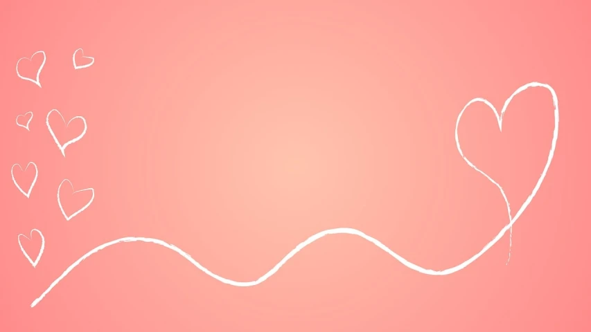 a drawing of a heart on a pink background, minimalism, tube wave, orange line, romantic simple path traced, 6k