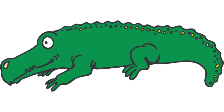 a green alligator on a black background, an illustration of, reddit, laying on their back, herge, banner, loosely cropped