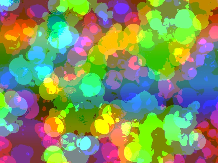 a multicolored picture of a bunch of hearts, inspired by Yahoo Kusama, flickr, generative art, soft diffuse lights, !!! very coherent!!! vector art, abstract paint color splotches, bright microscopic view realism