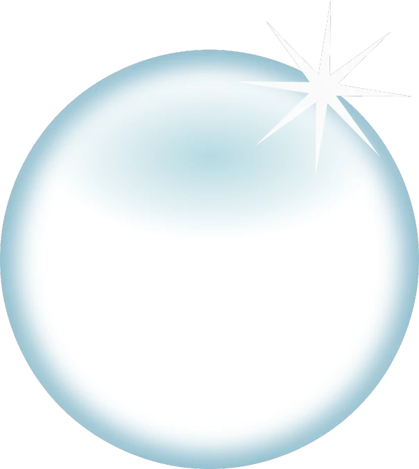 a snow globe with a star in the middle, a picture, inspired by Maruyama Ōkyo, light cyan, fine simple delicate structure, [ bubbles, pearlized