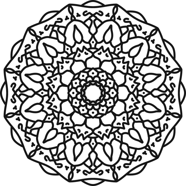 a black and white circular design on a black background, lineart, inspired by Andrei Kolkoutine, reddit, hurufiyya, very ornate, background ( dark _ smokiness ), subtle lovecraftian vibes, intricate crystal jelly ornate