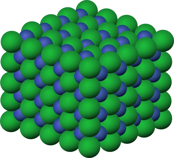 a bunch of green and blue balls, an illustration of, by Lajos Vajda, graphene, cone shaped, no gradients, powder
