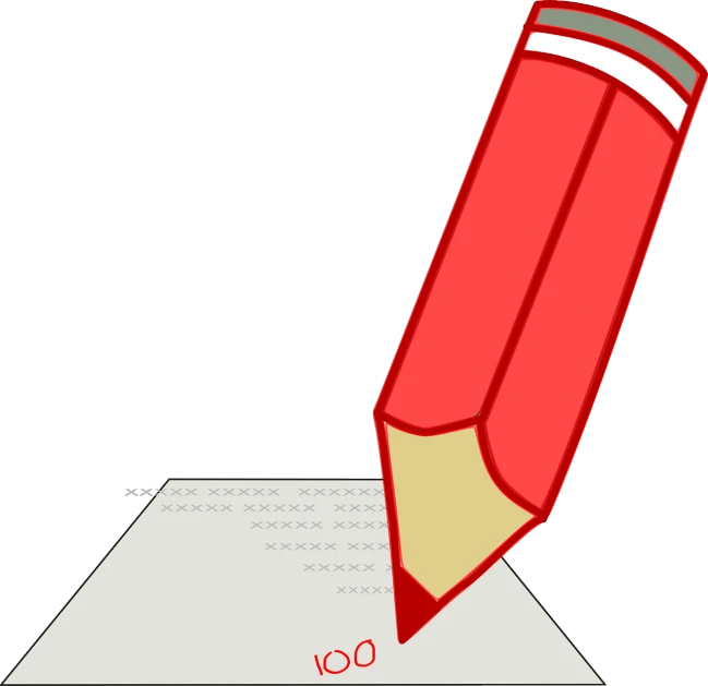 a red pencil sitting on top of a piece of paper, by Hugh Hughes, no gradients, 100k, writing a letter, 1 0 0 1