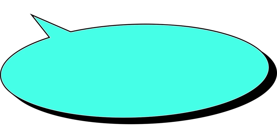 a blue speech bubble on a black background, by Quinton Hoover, 360 degree equirectangular, teal aesthetic, lineless, flying saucer
