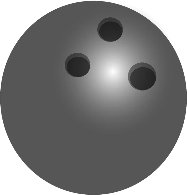 a bowling ball with three holes in it, a raytraced image, inspired by Joe Bowler, reddit, mostly greyscale, rectangular, derpy, night!